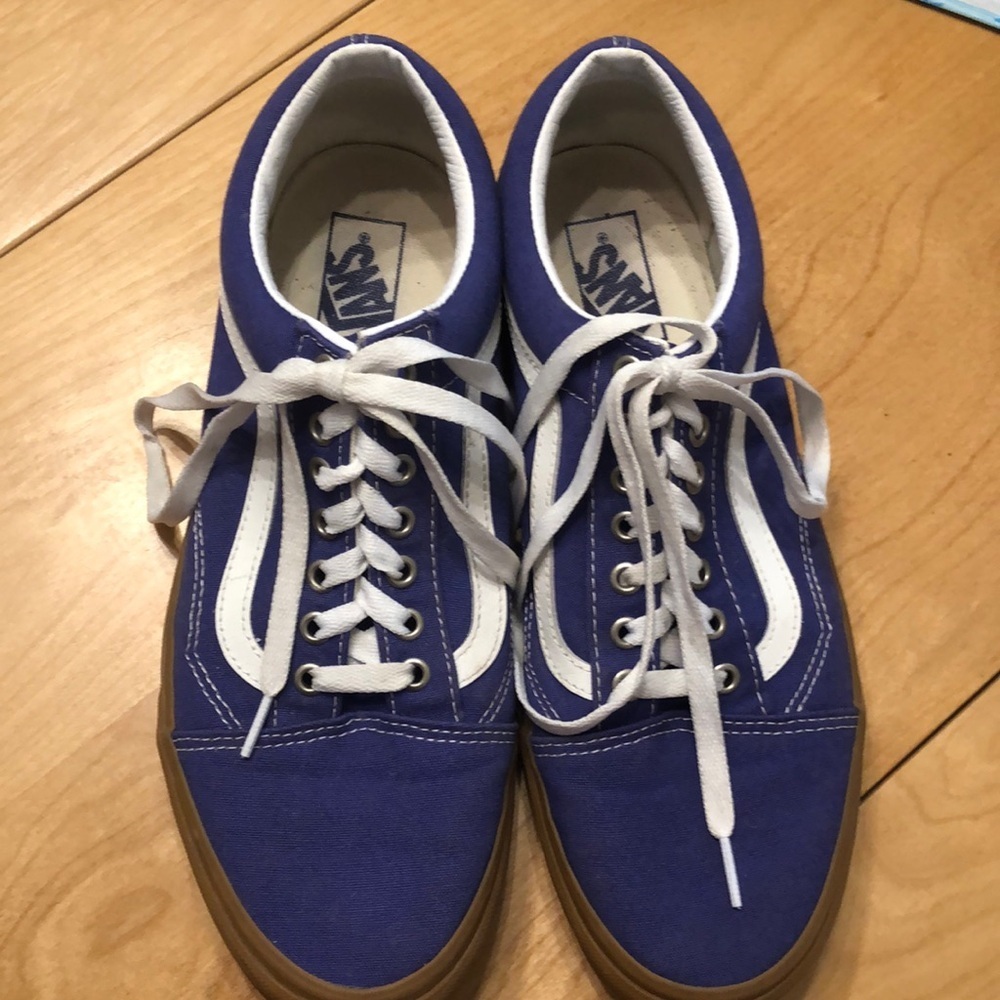VANS men’s gum old skool shoe spectrum blue canvas sneaker.  Size 11